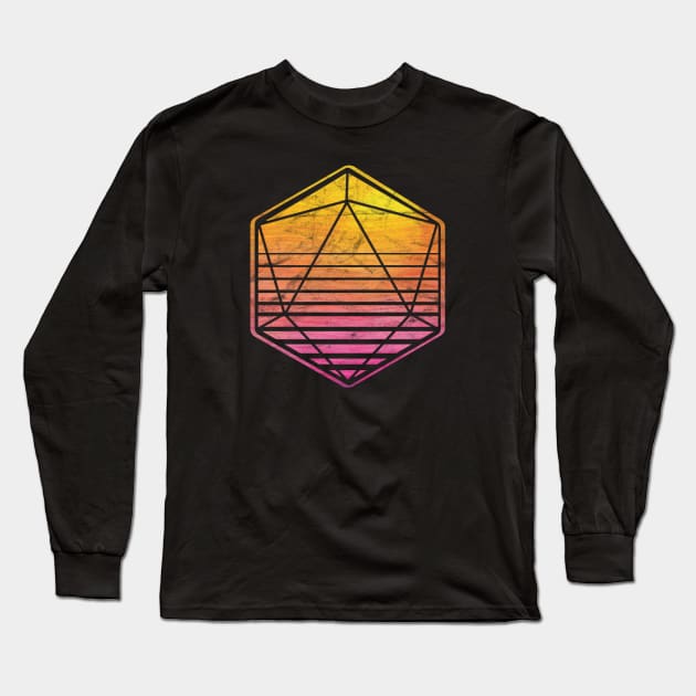 Vintage D20 Long Sleeve T-Shirt by PixelSamuel